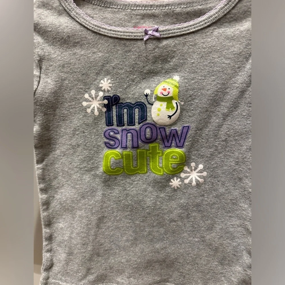 Carter’s 2T Gray I’m Snow Cute Winter Long Sleeve  Gender Neutral Top